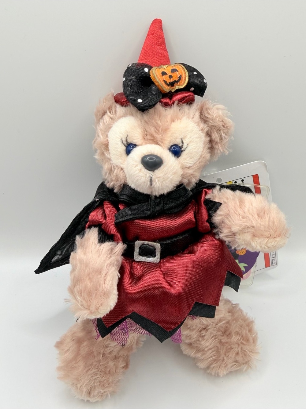 NEW Tokyo Disney Sea Japan Shellie May Dress Plush Badge Bear Halloween Pumpkin